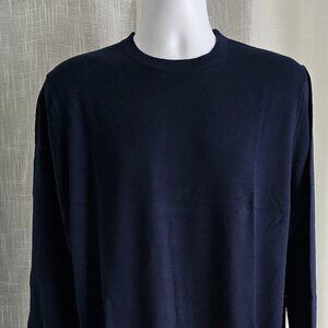 Charles Tyrwhitt navy blue pure merino crew neck jumper Size L NWT $ 149